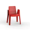 Fauteuil tendance polypro coloris rouge