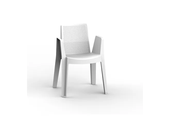 Fauteuil tendance en polypro blanc