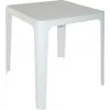 Table polypro pour terrasse, table légère et empilable blanche