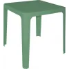 Table carrée 70 cm polypro monobloc, table vert