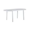 Table blanche en polypro ovale intérieur et extérieur