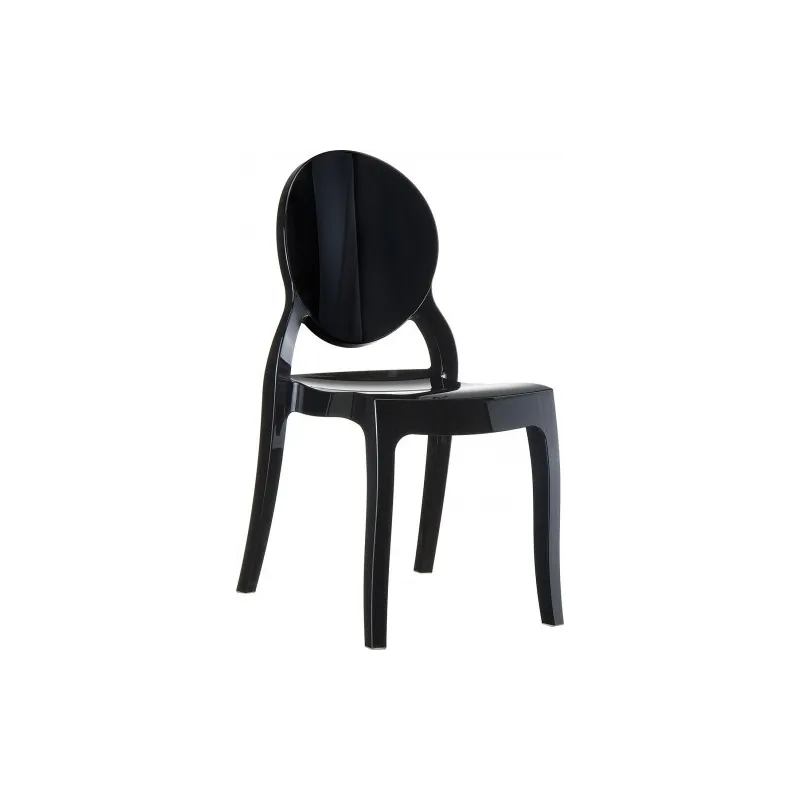 Chaise polyamide empilable noire 