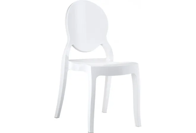 Chaise empilable en polyamide blanche