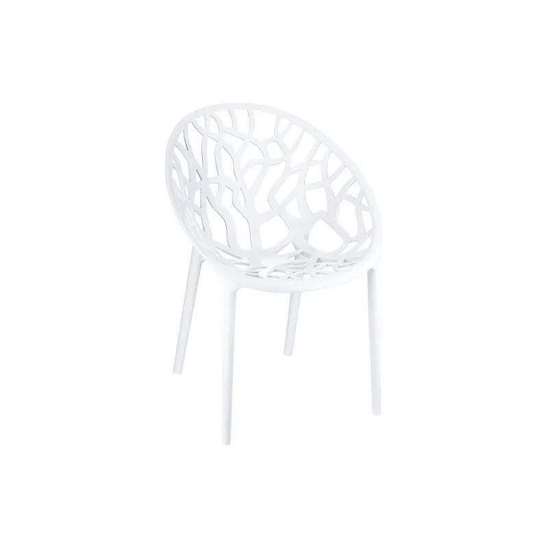 Fauteuil plexiglas blanc empilable