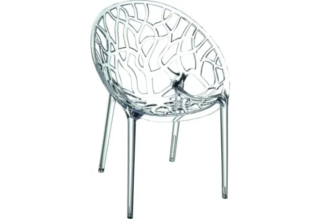 Fauteuil transparent plexiglas intérieur et extérieur