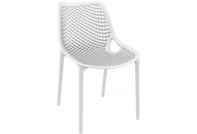 Chaise fibre de verre et PP blanche