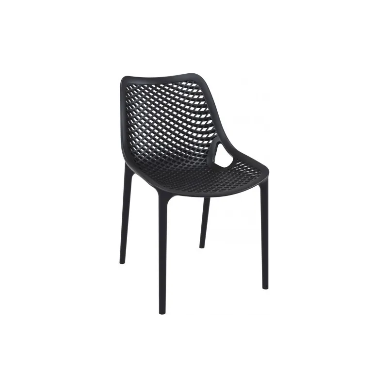 Chaise noire pour intérieur et extérieur