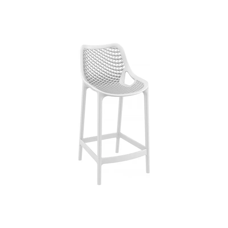 Chaise haute PP et fibre de verre blanche assise 65 cm 