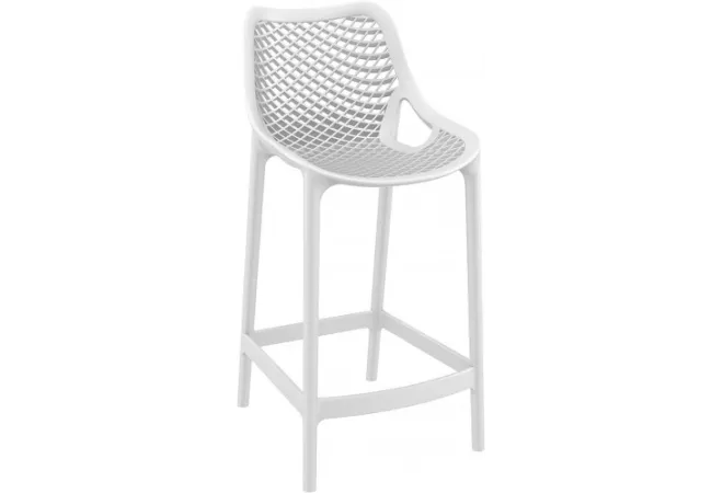 Chaise haute PP et fibre de verre blanche assise 65 cm 