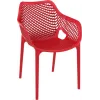 Un magnifique fauteuil rouge en polypro et fibre de verre