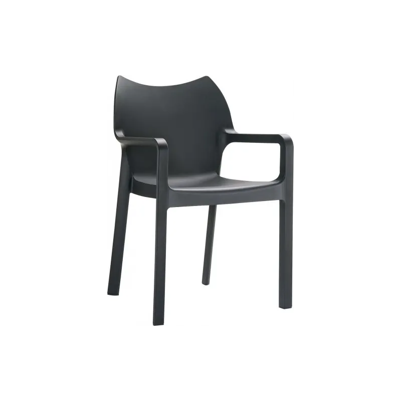 Fauteuil monobloc noir tendance et élégant