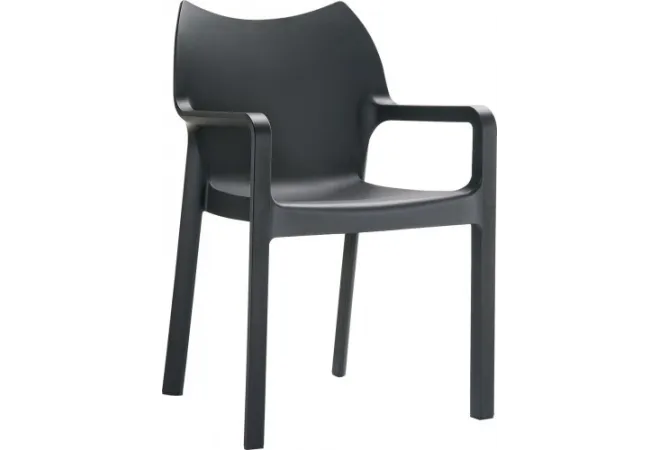 Fauteuil monobloc noir tendance et élégant