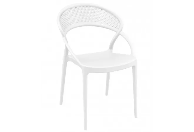 Chaise en polypro et fibre de verre coloris blanc