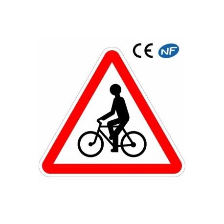 Panneau routier signalant le passage de cyclistes ou cyclomotoristes (A21)