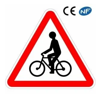 Panneau routier signalant le passage de cyclistes ou cyclomotoristes (A21)