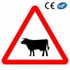 Panneau de circulation signalant un passage d'animaux domestiques fréquent (A15a1)