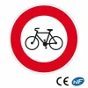 Panneau de circulation signalant un accès interdit aux bicyclettes