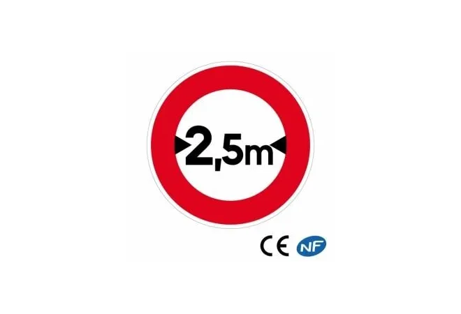 Panneau de signalisation limitation de largeur