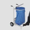 CHARIOT SUPPORT DE SAC POUBELLE AVEC PÉDALE GRANDE QUALITÉ 120 L