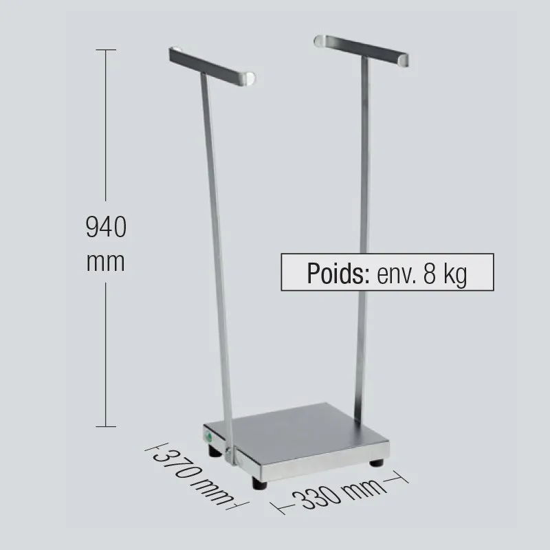 Support stationnaire pour sac poubelle 120 litres en acier