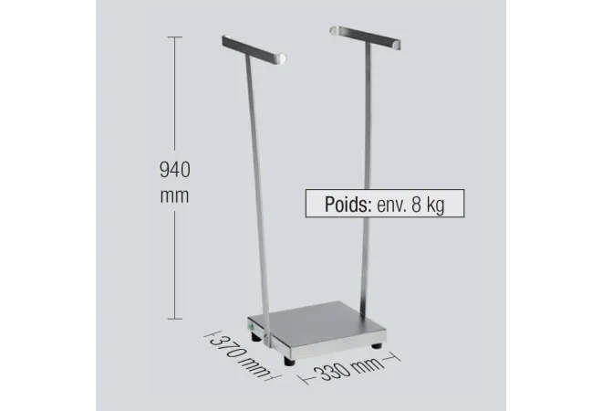 Support stationnaire pour sac poubelle 120 litres en acier