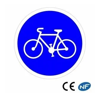 Panneau de signalisation annonçant une piste ou bande cyclable obligatoire B22a