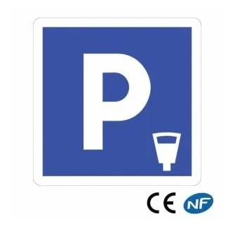 Panneau de signalisation indiquant un stationnement payant C1c