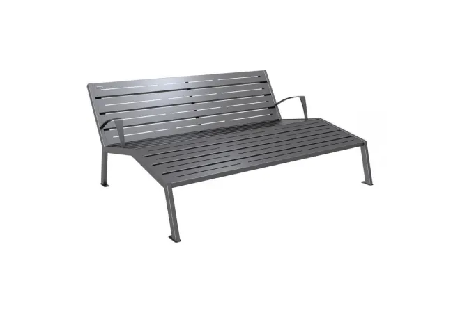 Chaise longue en acier Silaos