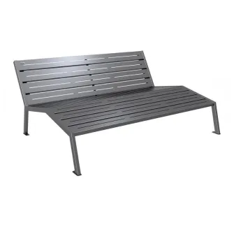 Chaise longue en acier Silaos