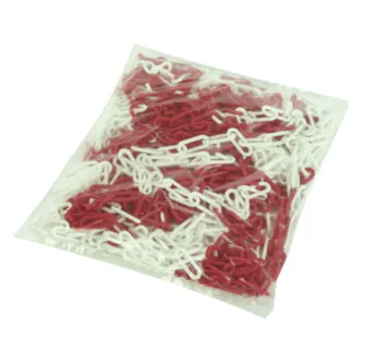 Sac de 10 m de chaîne plastique rouge et blanc Photoluminescent