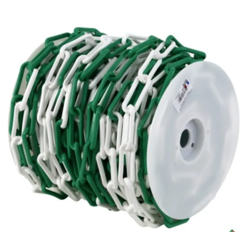 Bobine de chaine de chantier en plastique vert et blanc