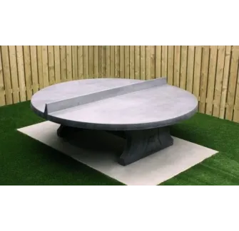 Table Ping Pong ronde en béton anthracite