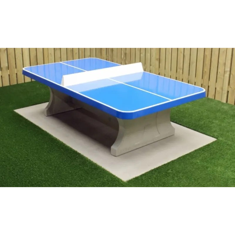 Table ping-pong béton avec coins arrondis