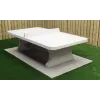 Table ping-pong béton avec coins arrondis