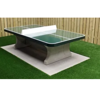 Table ping-pong béton avec coins arrondis