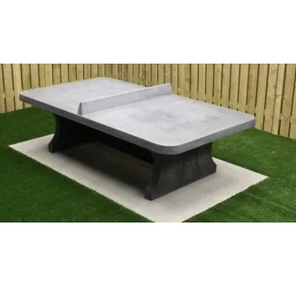 Table ping-pong béton anthracite avec coins arrondis