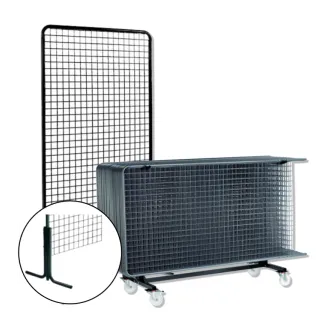  Lot de 24 grilles sur pieds + 1 chariot