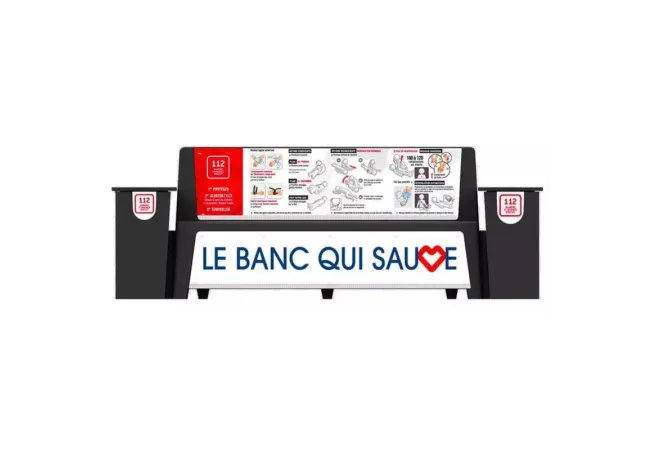 Banc public "Qui sauve des vies"