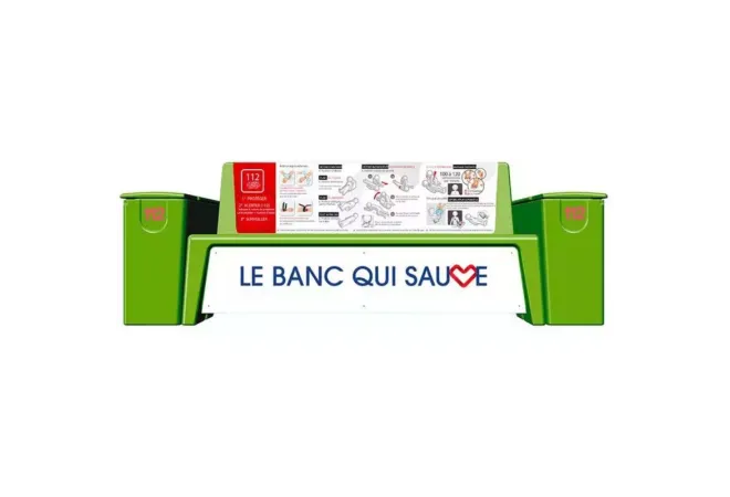 Banc public "Qui sauve des vies"