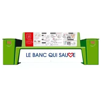 Banc public "Qui sauve des vies"