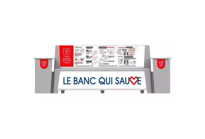 Banc public "Qui sauve des vies"