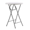 Ø 80 cm - Table de cocktail pliante blanche