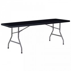 Table polypro rectangulaire noire