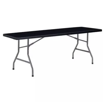 Table polypro rectangulaire noire