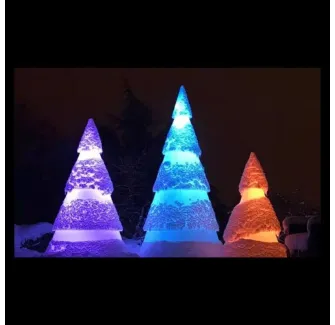 Ensemble de 3 sapins de Noël lumineux