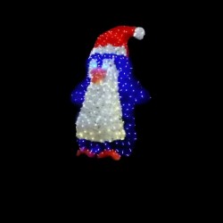 Visuel du décor lumineux en 3D pour forêt enchantée des villes ou devanture de monuments : Pingouin Lumineux en 3D - Illuminatio