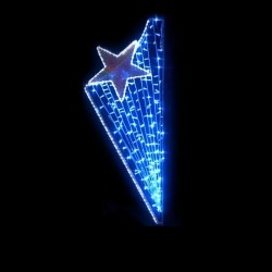 L'Envolée d'étoile irisée - visuel du décor extérieur à leds pour les villes - Leader Equipements