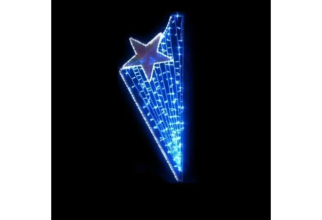 L'Envolée d'étoile irisée - visuel du décor extérieur à leds pour les villes - Leader Equipements