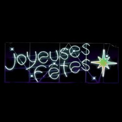 Joyeuses Fêtes voûte de rue lumineuse étoilée