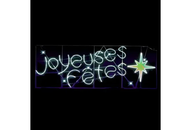 Visuel du décor de rue à texte : la traverse voûte Joyeuses Fêtes pour communes - Leader Equipements